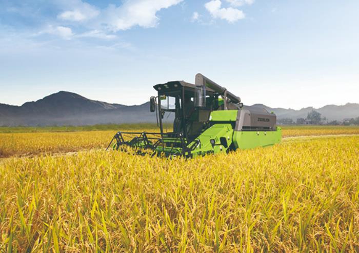Zoomlion 120HP PL60 crawler grain combine harvester